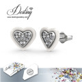 Destin bijoux cristaux Swarovski coeur Stud Earrings